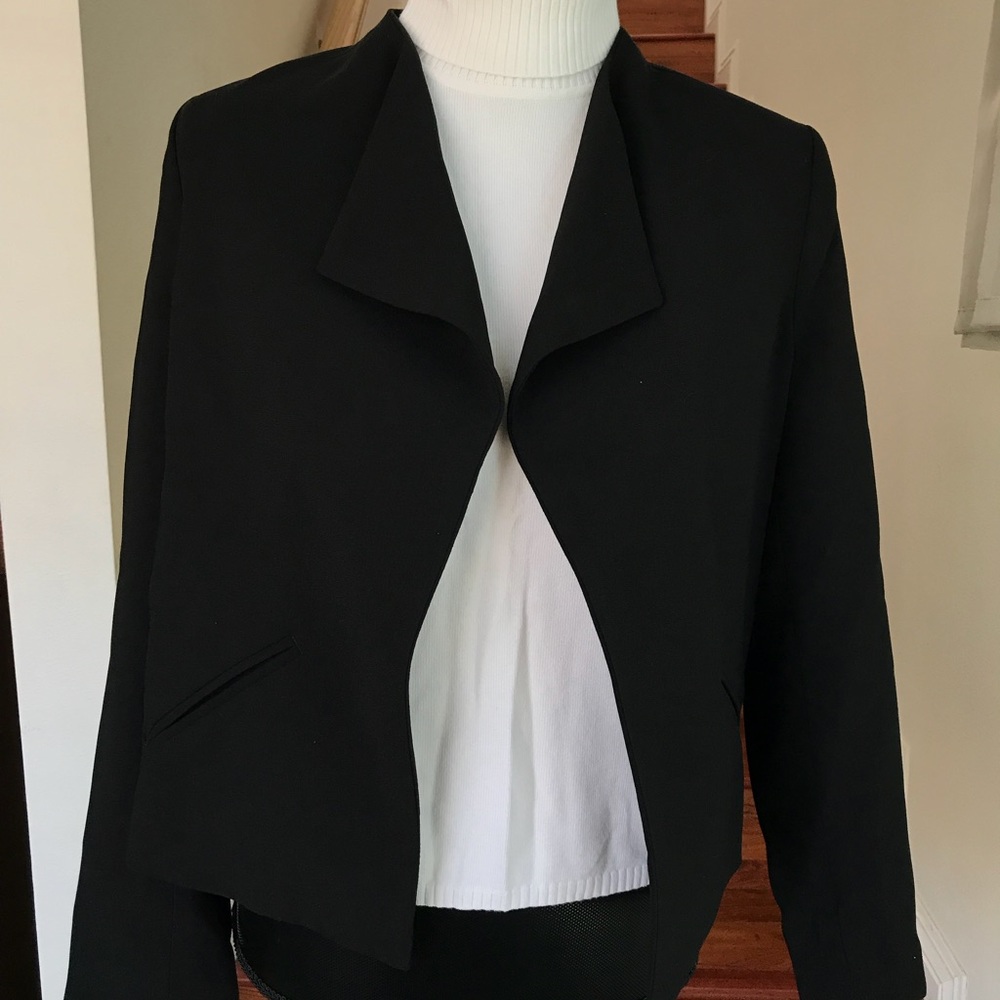 WORTHINGTON draped open front jacket/blazer